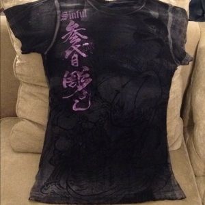 Sinful by Affliction Tshirt medium